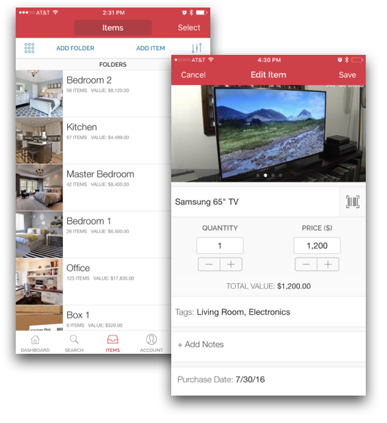 Free Home Inventory App for iOS & Android, House Storage Box