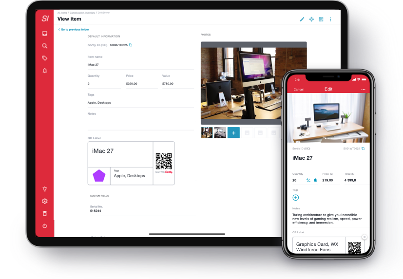 Sortly on mobile and desktop | inventory management methods