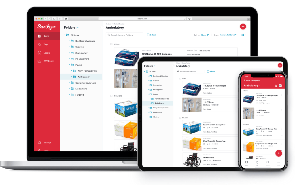 Sortly for medical inventory management