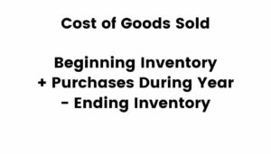 Inventory formula for cost of goods sold