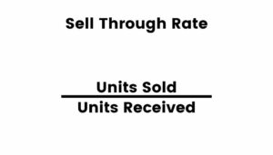 The inventory formula for sell through rate.